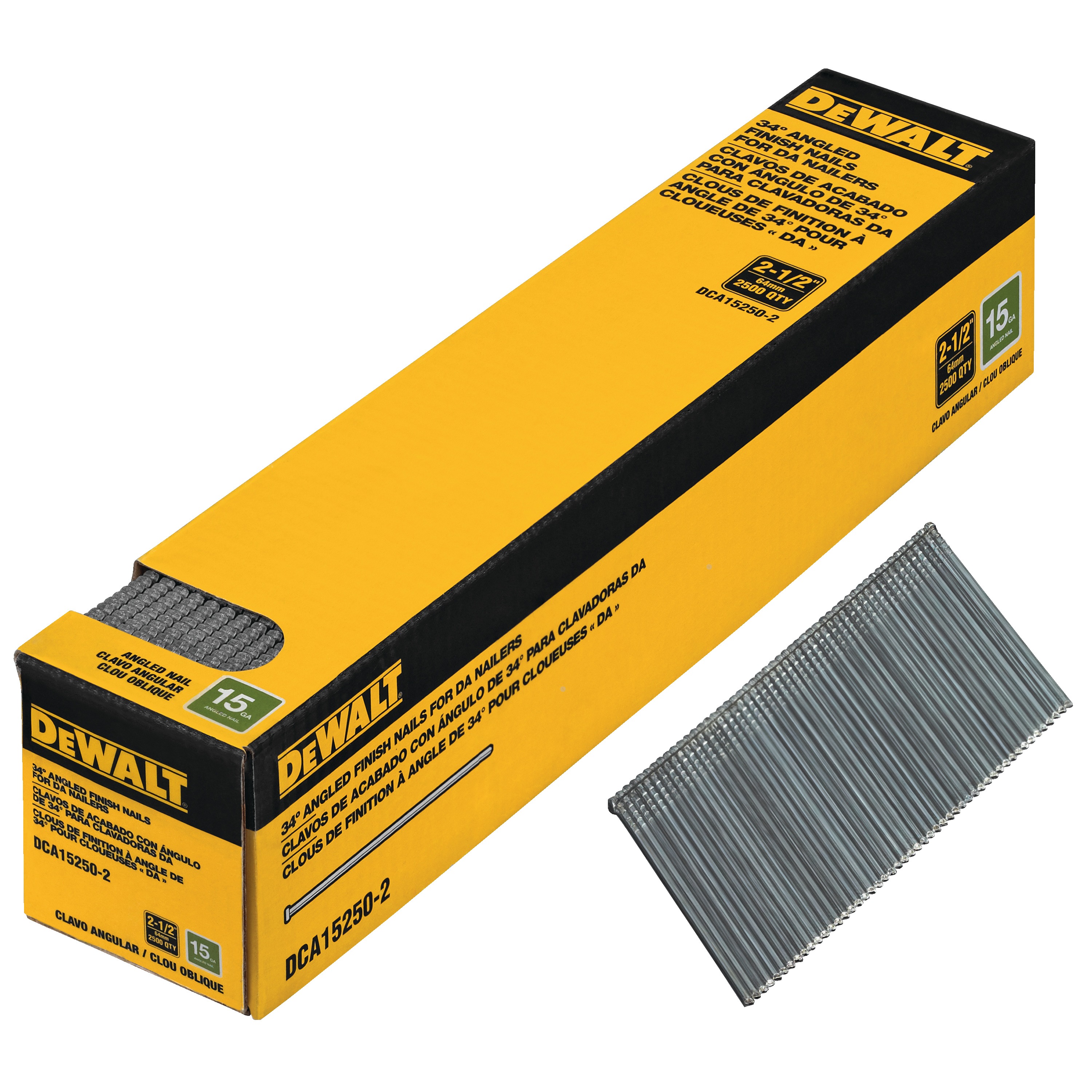 15 Gauge DA Angled Finish Nails | DEWALT