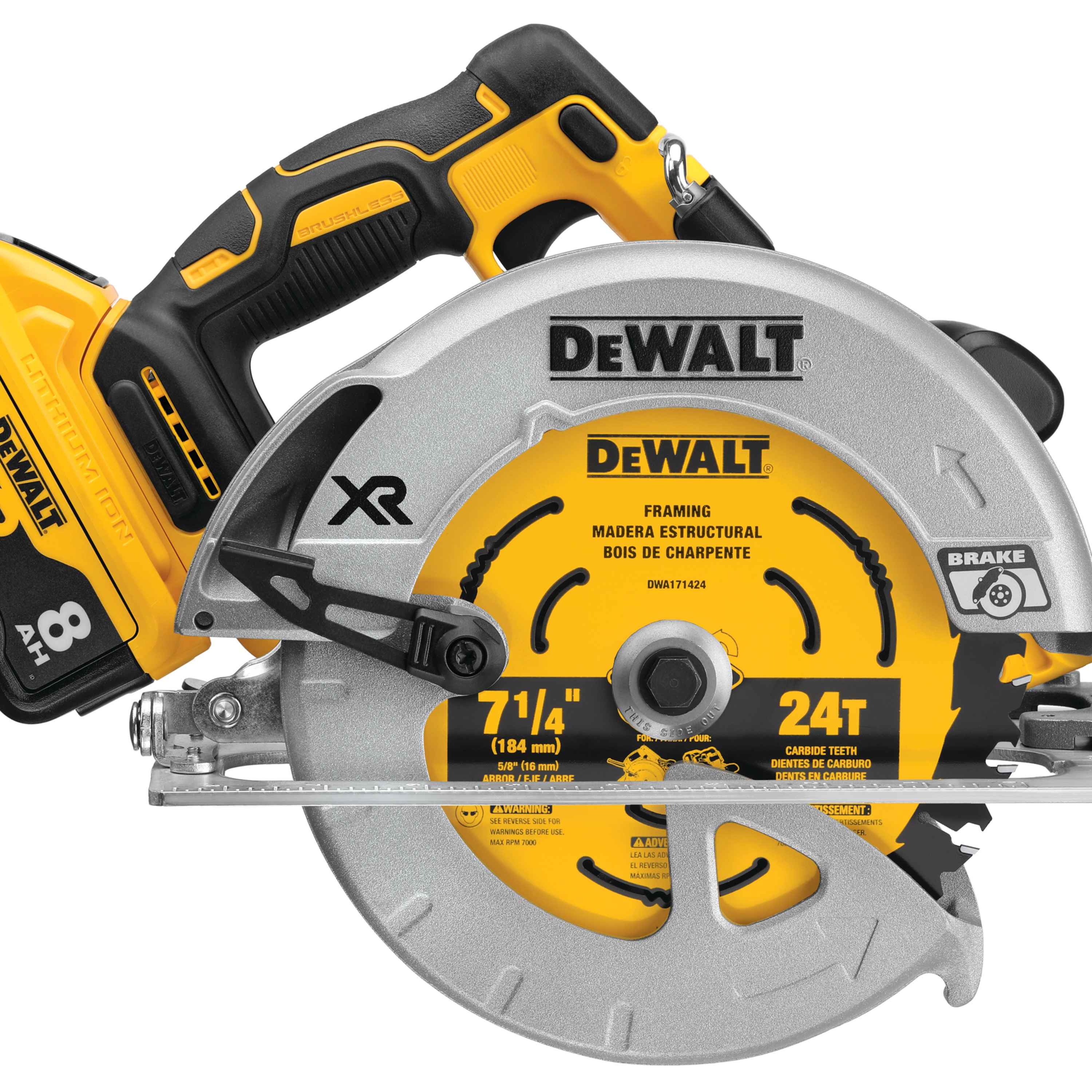 V Max Xr Brushless In Circular Saw With Power Detect Tool Technology Dcs W Dewalt