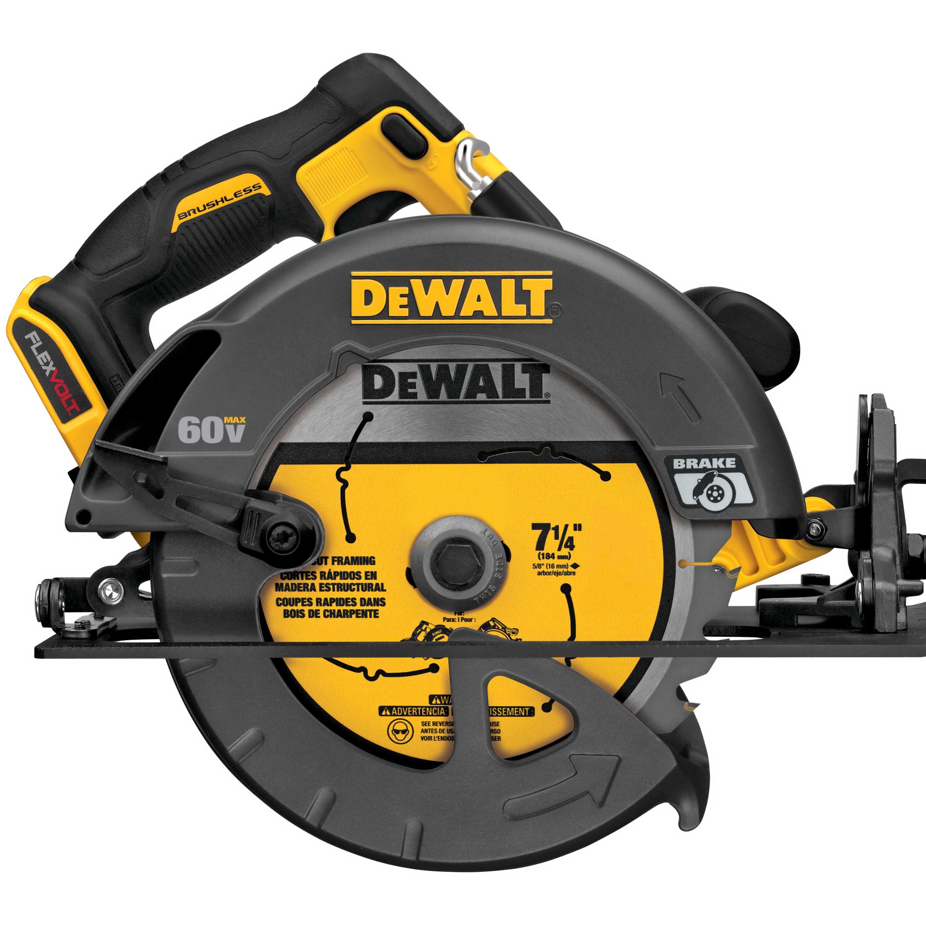 Flexvolt 60v Max 7 1 4 In Circular Saw W Brake Tool Only Dcs575b Dewalt