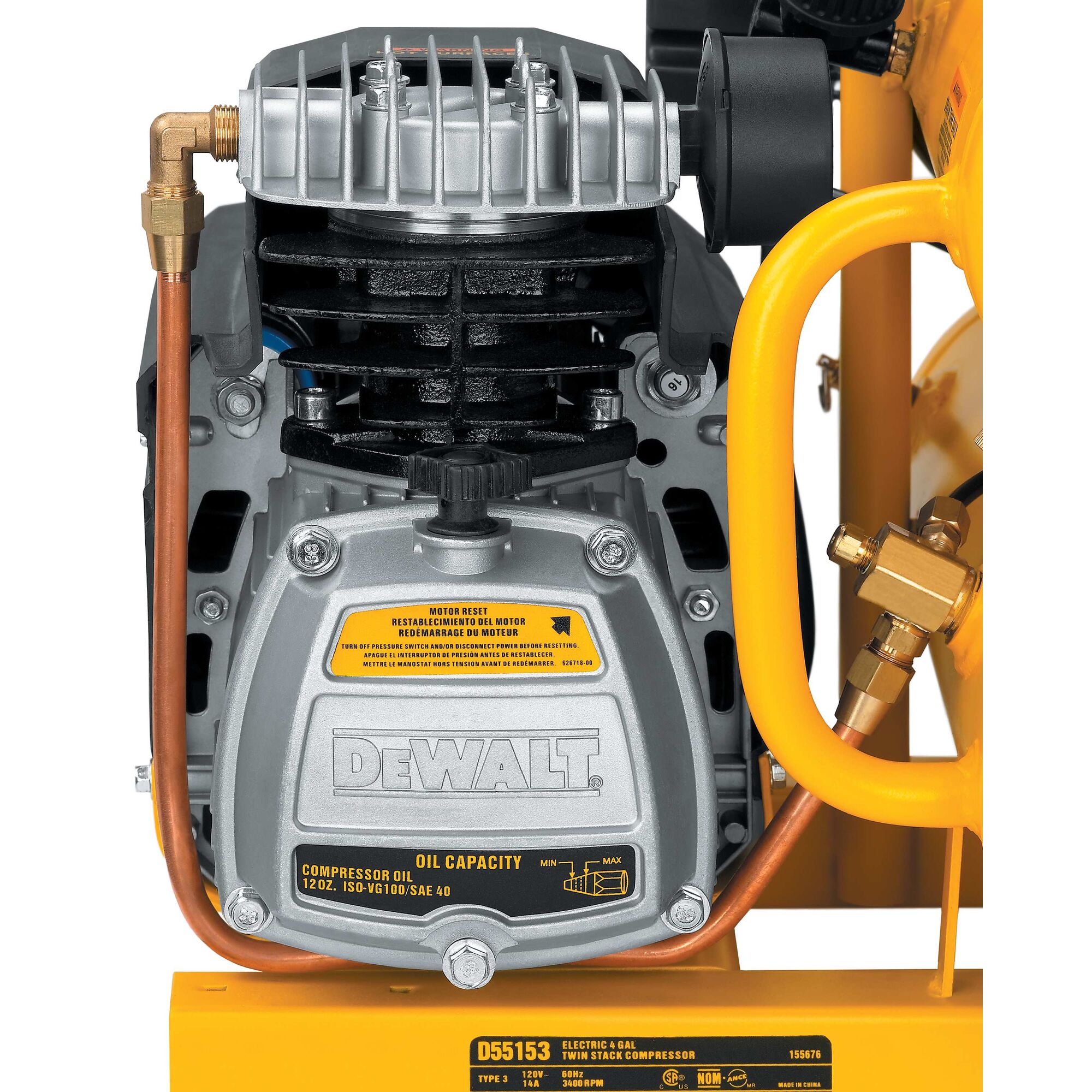 Dewalt d55153 1.1 hp 4 gallon store electric hand carry air compressor