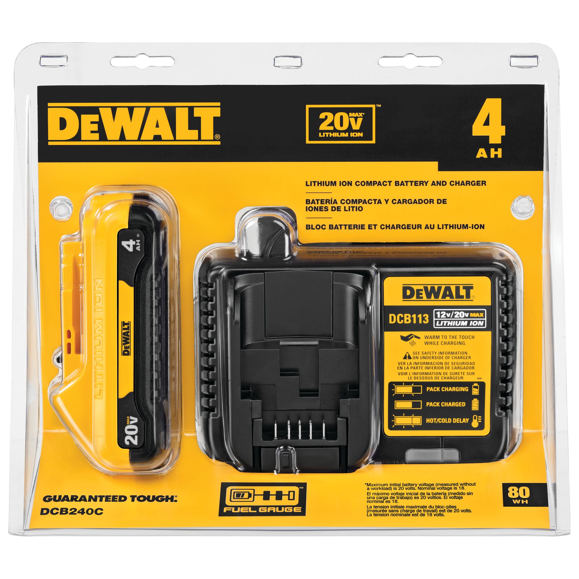 20V MAX Compact 4Ah Battery Starter Kit DEWALT