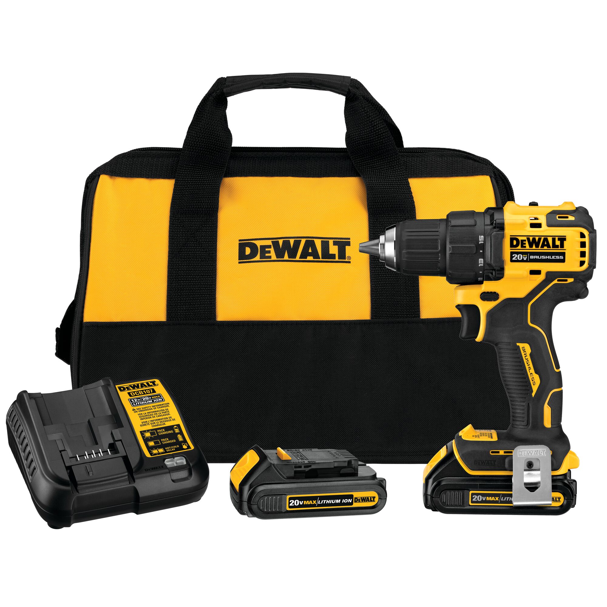 ATOMIC 20V MAX* Brushless Compact 1/2 in. Drill/Driver Kit | DEWALT