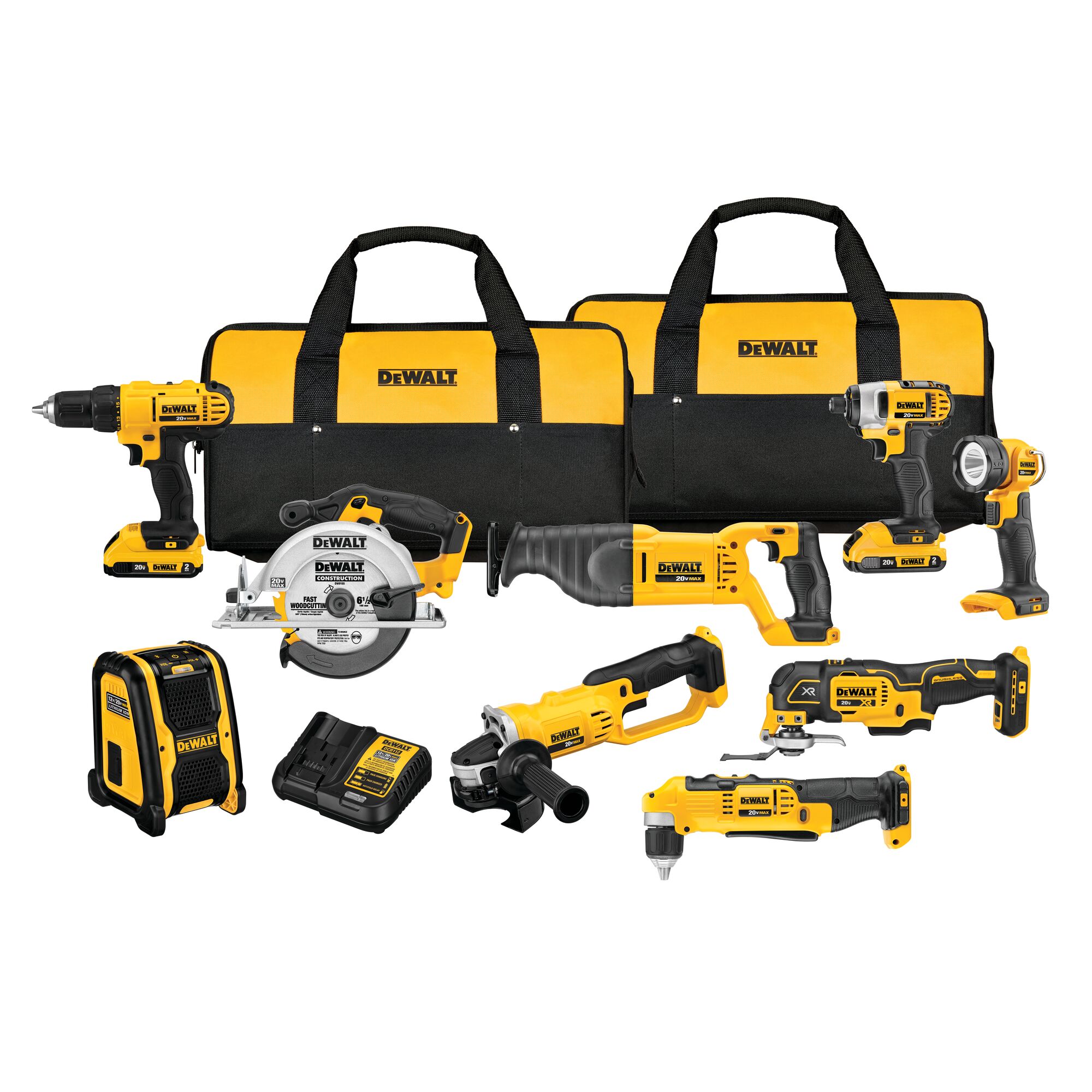 Tool combo shop kit dewalt