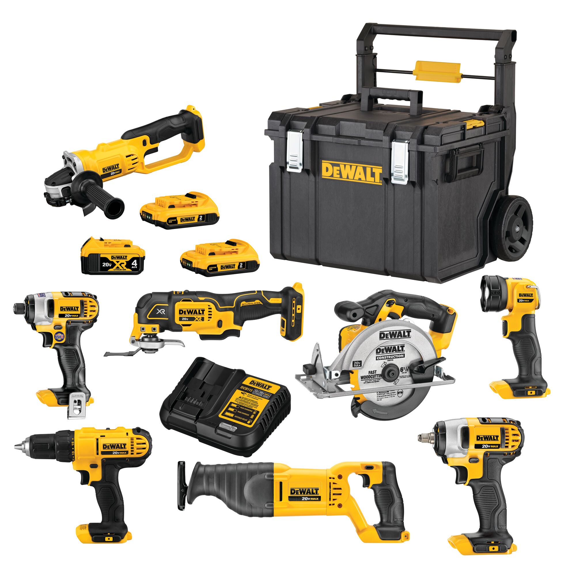 20V MAX 8 Tool Kit w Tough System DEWALT