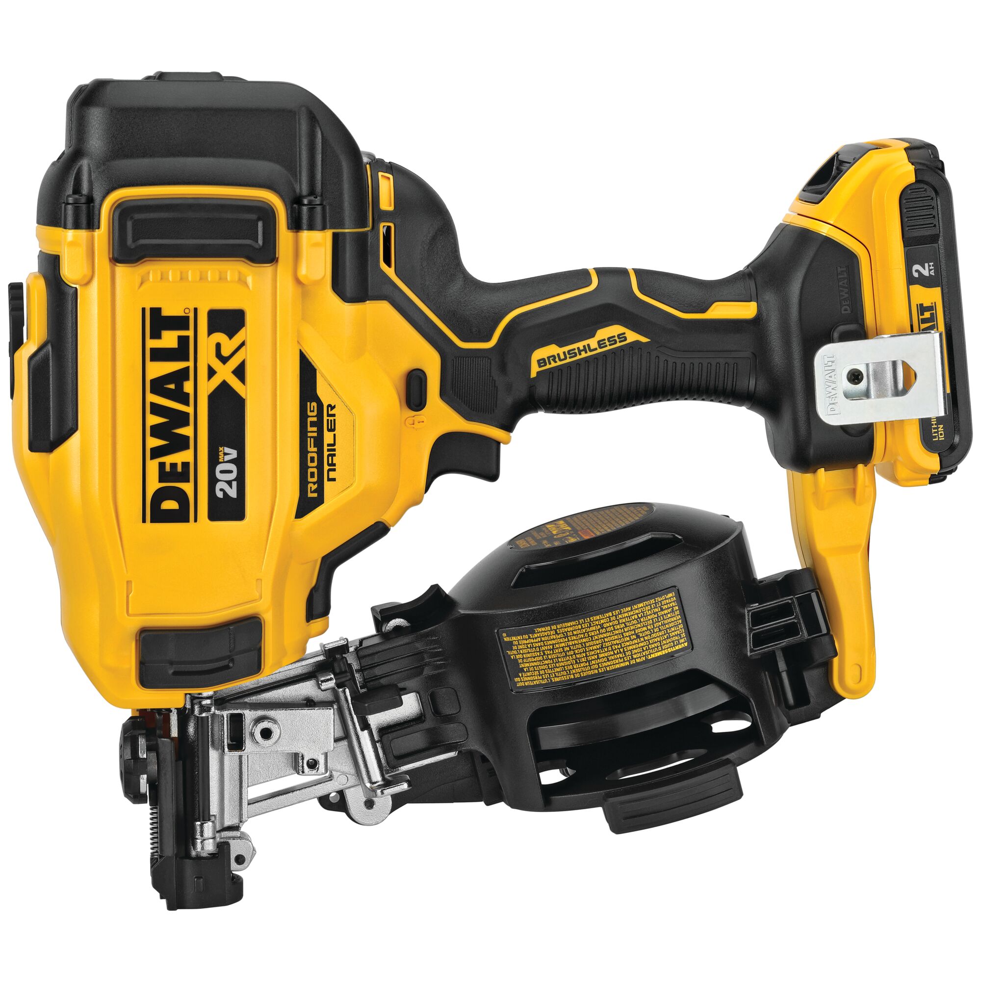 20V MAX* 15° Cordless Coil Roofing Nailer Kit | DEWALT