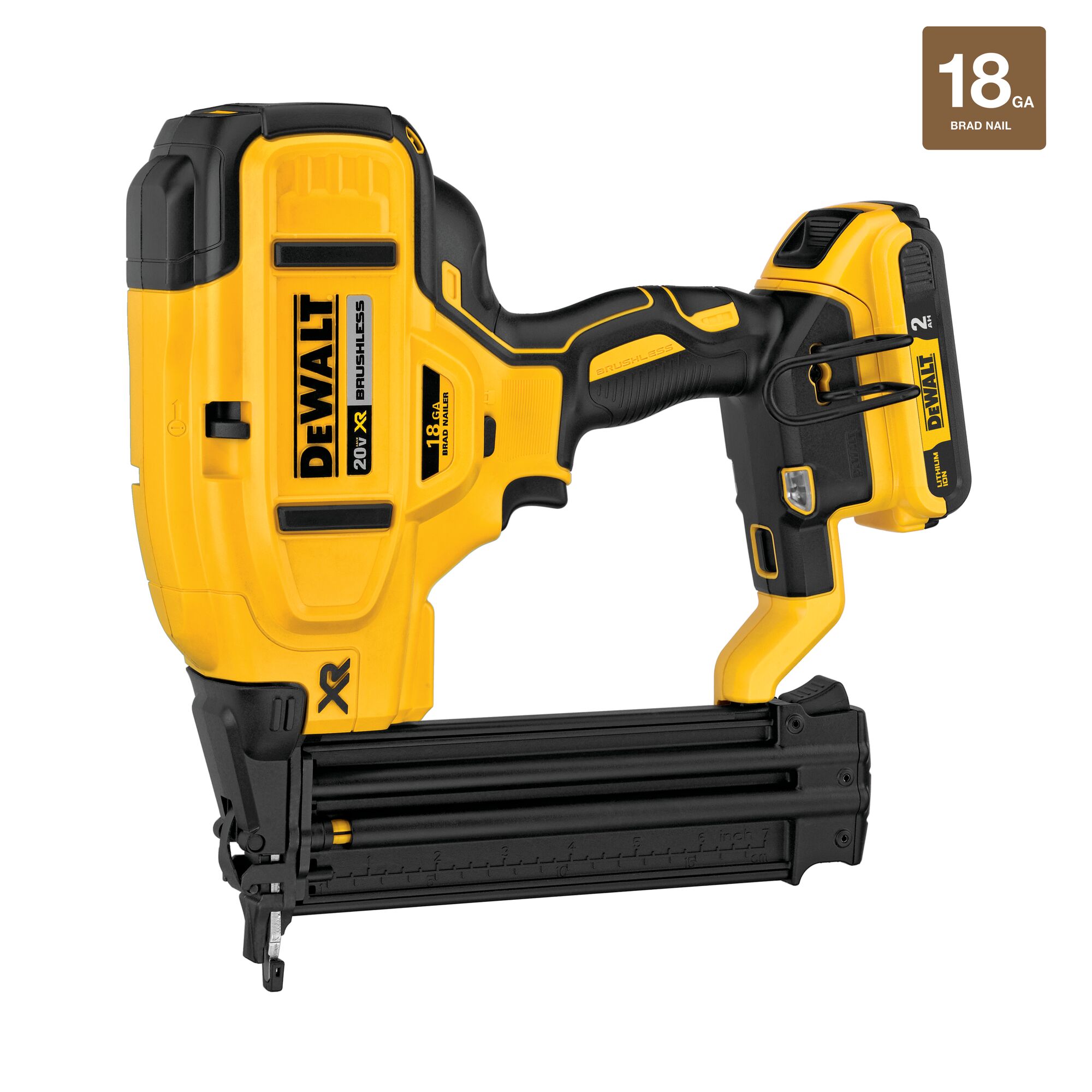 Dewalt battery best sale trim nailer