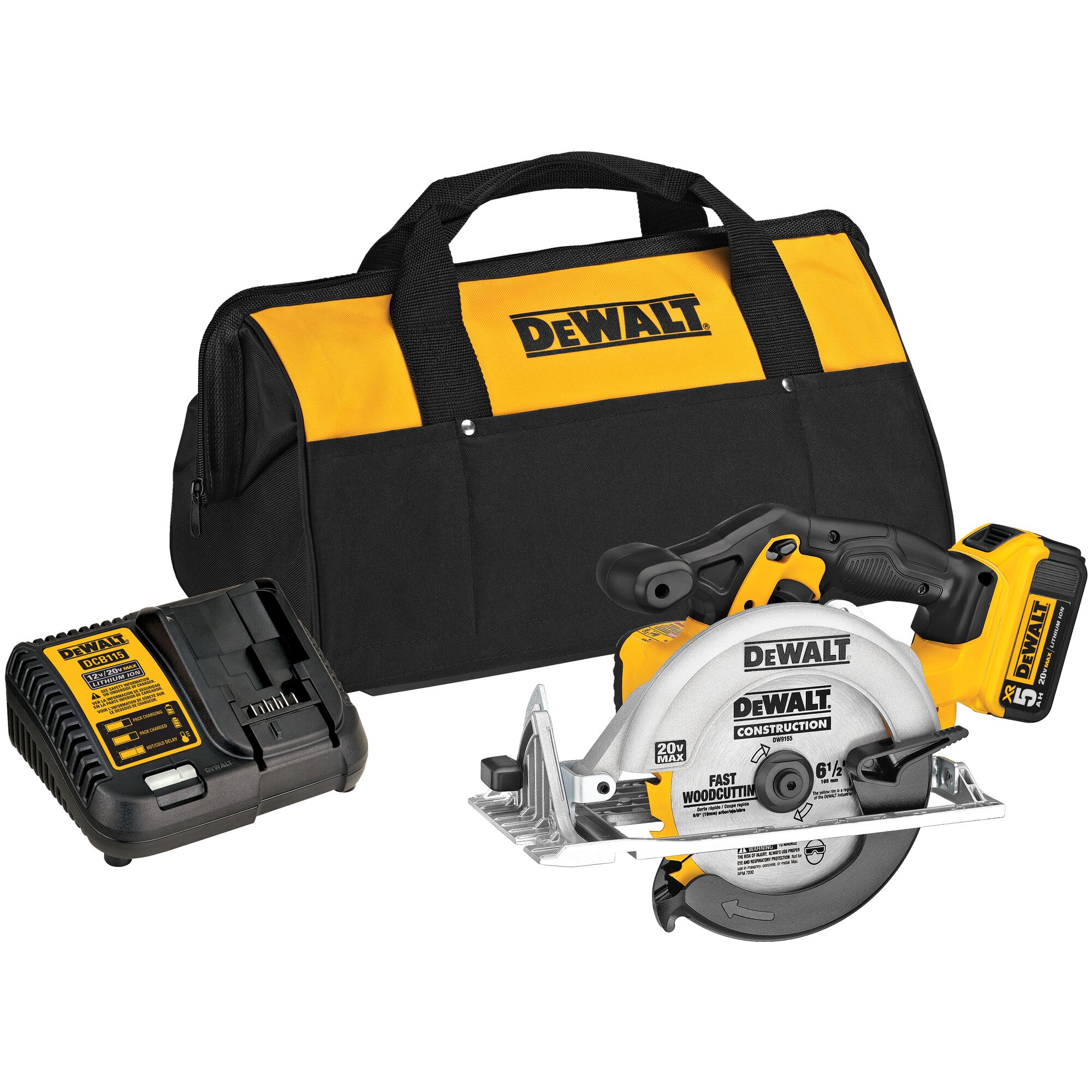 20V MAX 6 1 2 in. Circular Saw Kit 5.0 Ah DEWALT