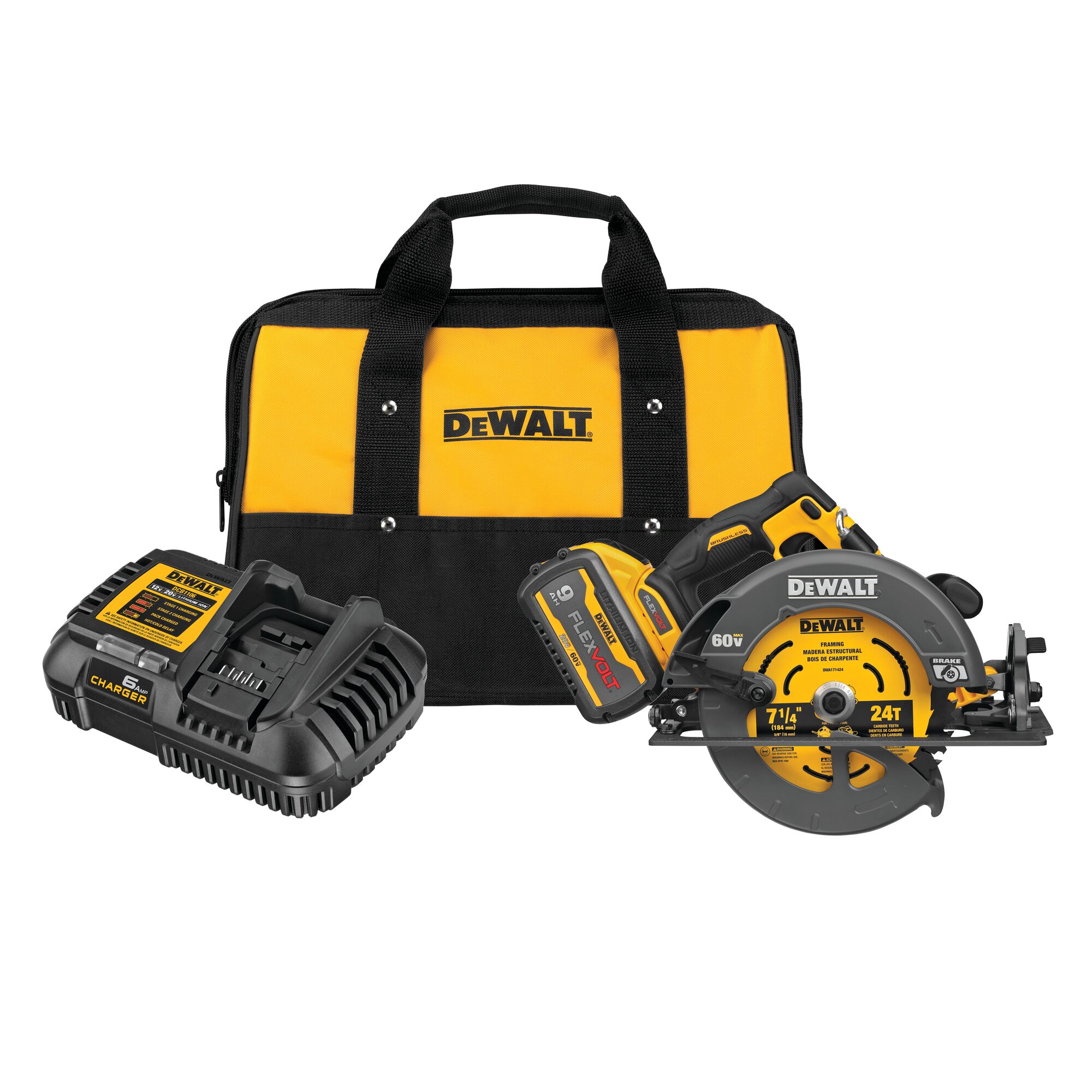 FLEXVOLT 60V MAX Brushless 7 1 4 in. Cordless Circular Saw with