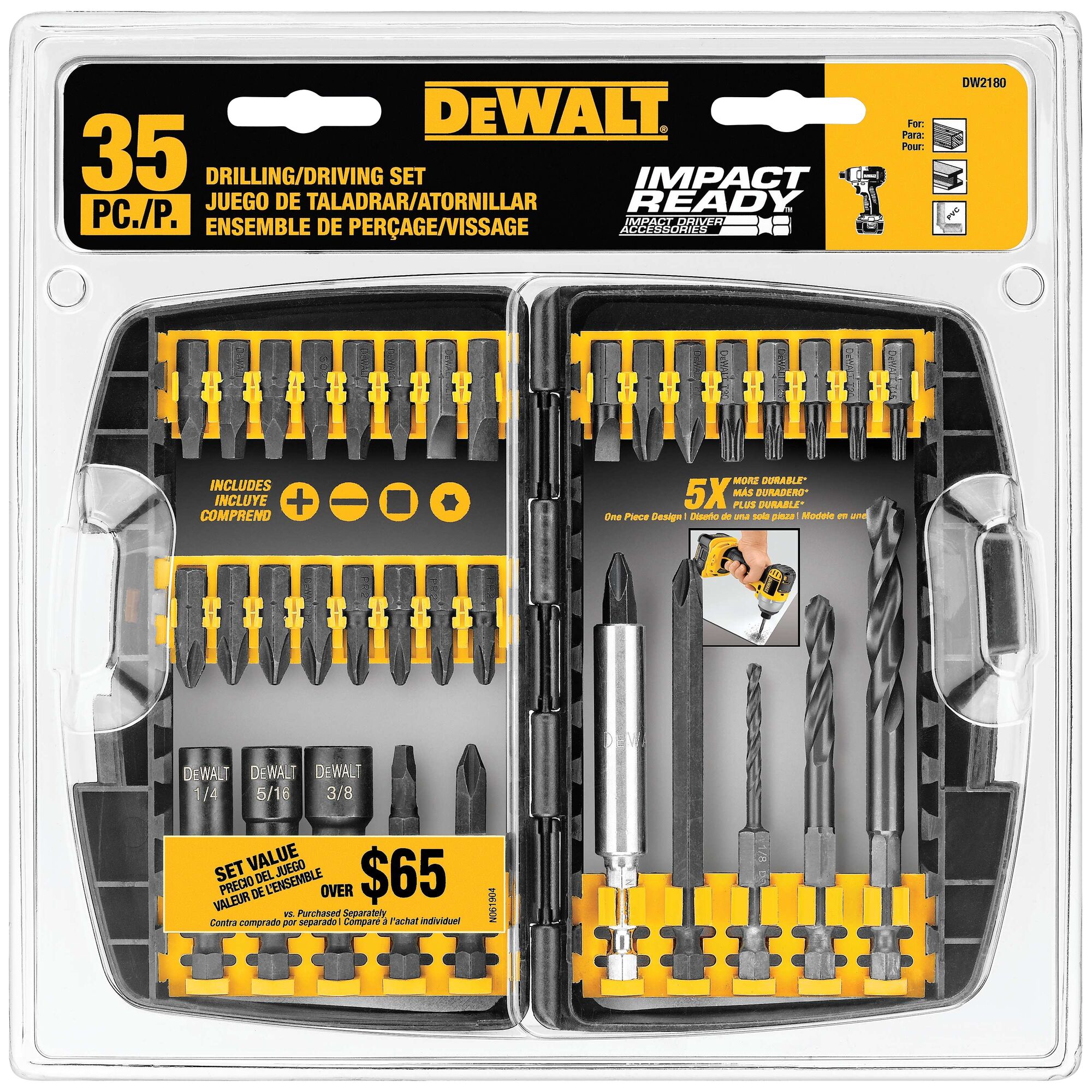 Dewalt impact ready drill bit deals set