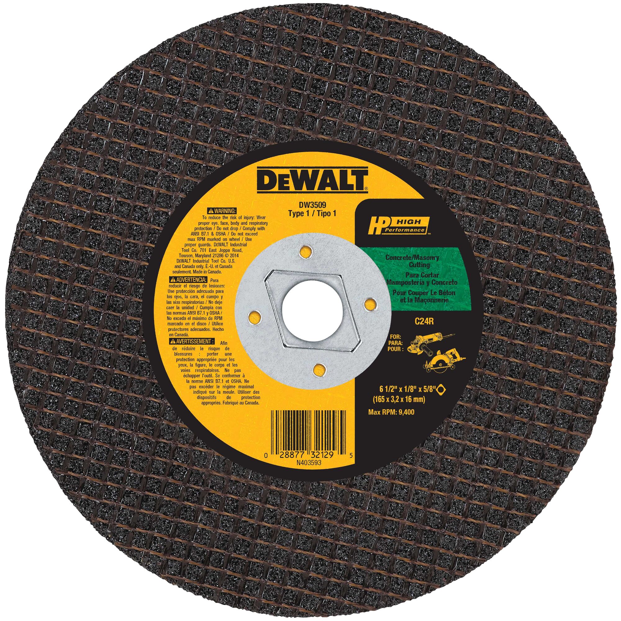 Dewalt grinder cutting discount wheel