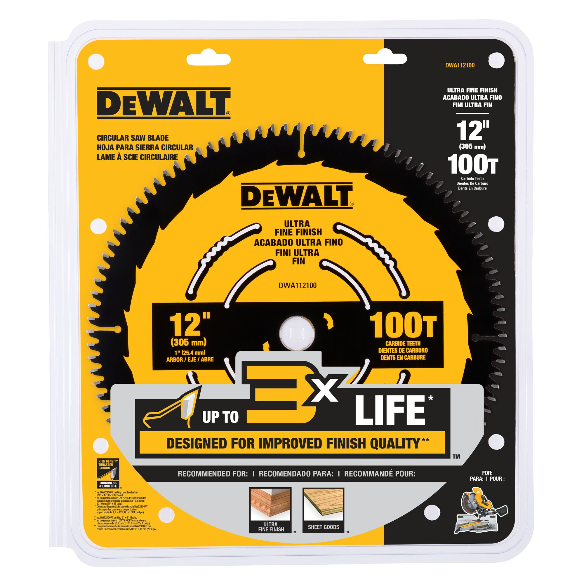 Dewalt 12 inch miter deals saw blade