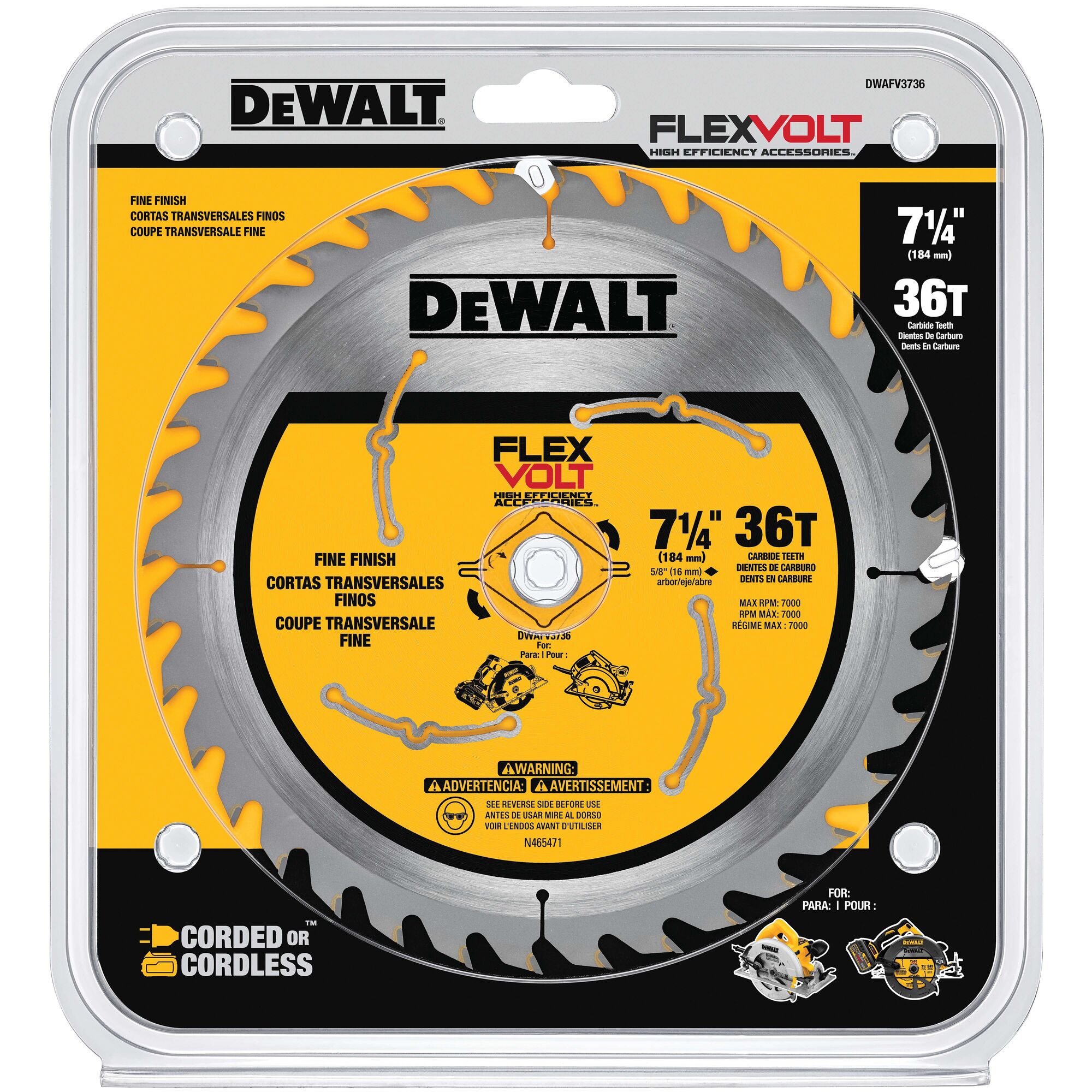 Flexvolt circular saw outlet blade