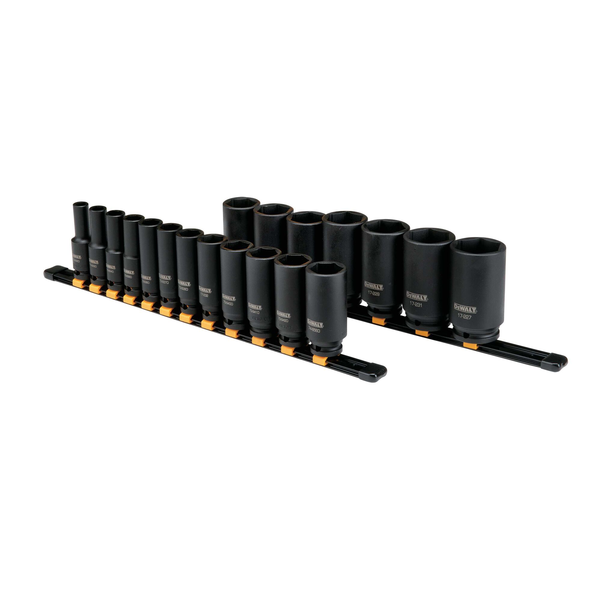 19 Piece 1/2 in Drive Deep Impact Socket Set 6 PT | DEWALT