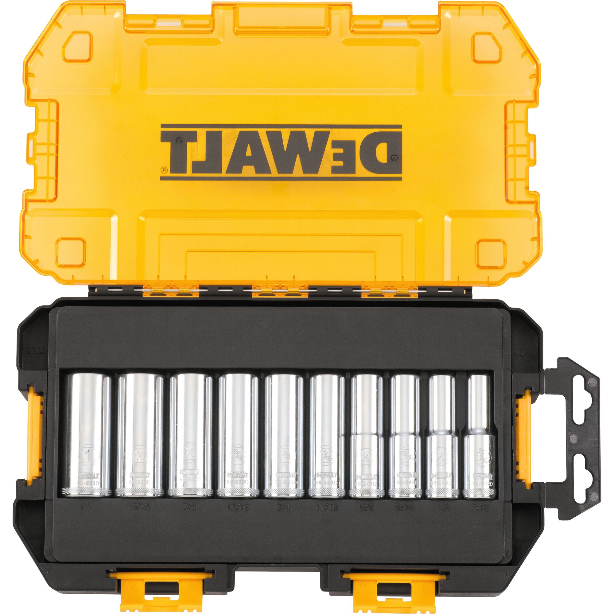 Dewalt drive impact socket set online dwmt